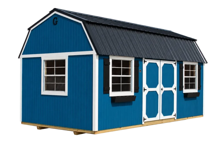 side lofted barn graceland shed nc